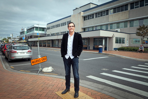 Councillor Rick Curach outside the largely empty civic buildings since the discovery of toxic mould. Photo/Andrew Warner