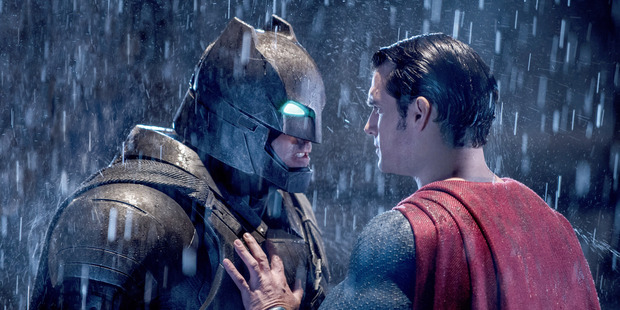 Batman vs Superman - the science edition. Photo / Clay Enos, Warner Bros. Pictures