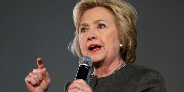 Democratic presidential candidate Hillary Clinton. Photo / AP