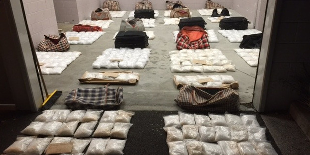 This is what 448kgs of methamphetamine looks like. Photo / Supplied
