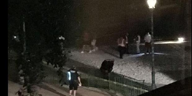 The beach area where the boy was snatched.