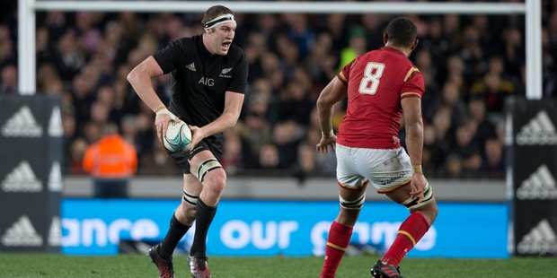 Lock Brodie Retallick will play his 49th test for the All Blacks tonight. Photo / Brett Phibbs