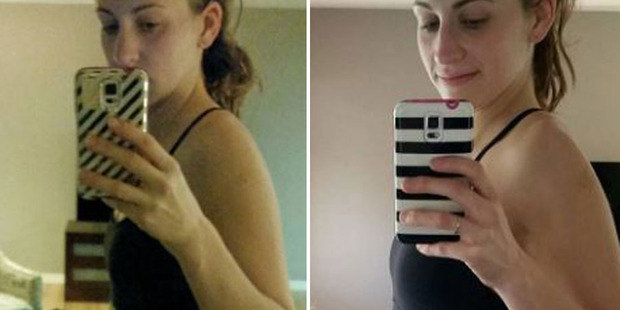 Fitness fan Liza posted several before and after photos on Instagram. Photo / Instagram/ljadeparker
