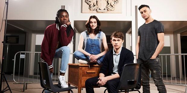 The cast of the new BBC Doctor Who spinoff, Class. Photo / BBC