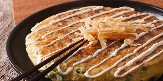 Okonomyaki, a savoury pancake, is a local specialty in Hiroshima. Photo / iStock