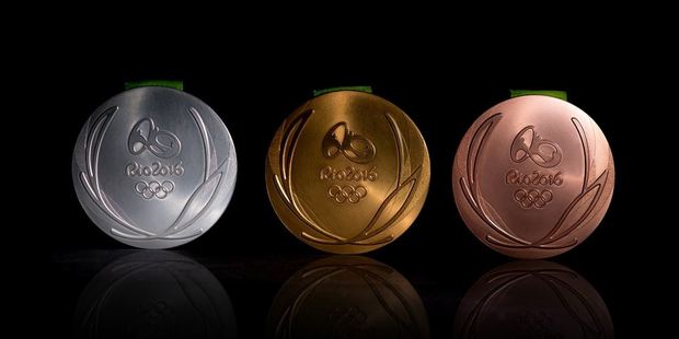 The designs of the Olympic medals for Rio 2016. Photo / Twitter