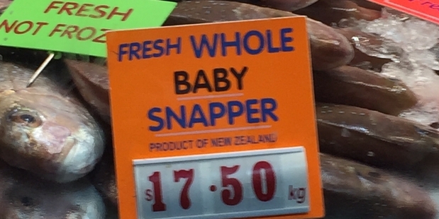 "Isn't this illegal? Snapped at the Victoria fish market in Melbourne last week. The baby snapper were only around 20cm and advertised as a product of NZ. We were disgusted to see these."