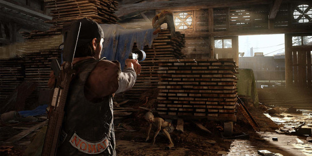 Screenshot from the PS4 zombie game Days Gone.