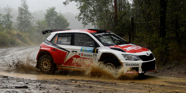 Gaurav Gill of India mastered the muddy Queensland special stages. Photo / Geoff Ridder