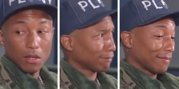 Pharrell Williams' reaction to Maggie Roger's song Alaska.