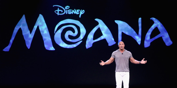 Actor Dwayne 'The Rock' Johnson voices the character of Maui in Disney movie Moana. Photo / Getty Imgaes