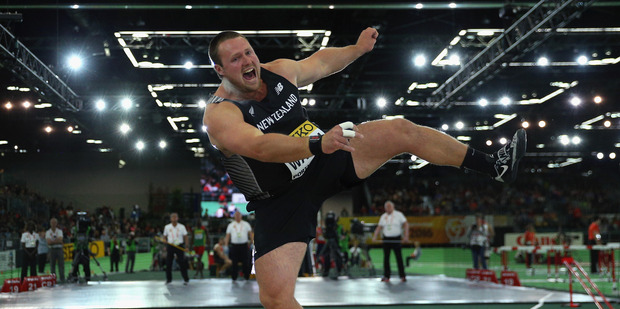 Tom Walsh in the IAAF World Indoor Championships at Oregon Convention Center. Photo / Getty Images