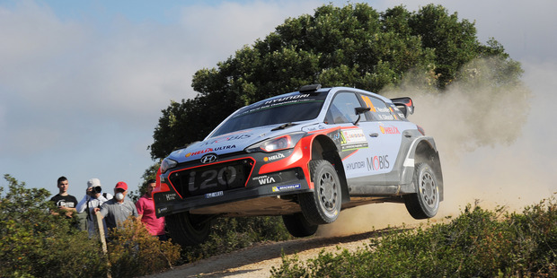 Thierry Neuville during the Shakedown of the WRC Italy. Photo / Getty Images