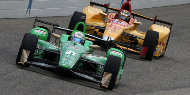 Josef Newgarden drives during the Verizon IndyCar Series Firestone 600 at Texas. Photo / Getty Images