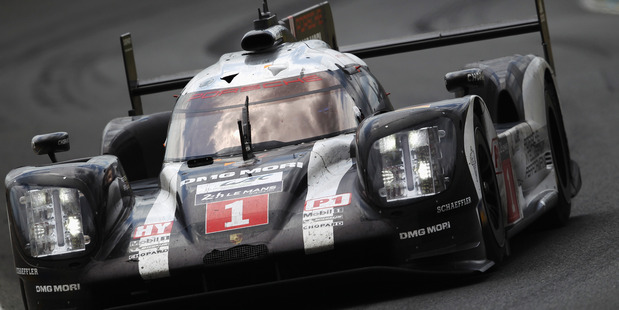 The Porsche Team 919 of Mark Webber, Brendon Hartley and Timo Bernhard at Le Mans. Photo / Getty Images
