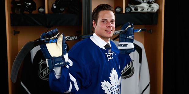 Auston Matthews poses for a portrait during round one of the 2016 NHL Draft. Photo / Getty Images