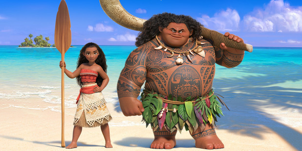 Moana and Maui in the upcoming Disney animated movie. Photo / Supplied