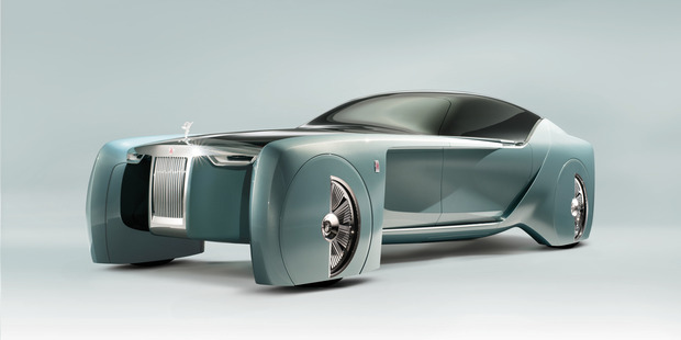 Experts say AVs like the Rolls Royce Vision could be programmed to do the least harm possible in a crash. Photo / James Lipman