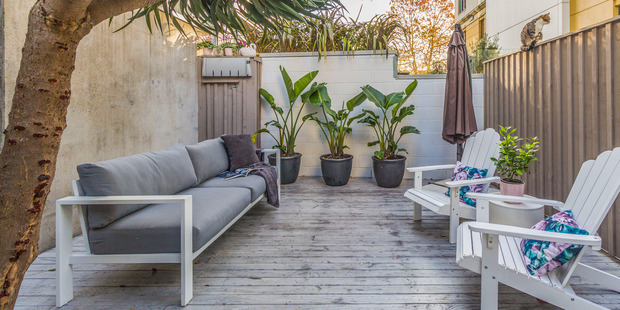 The small section still included a spacious deck area. Photo / Ray White Ponsonby