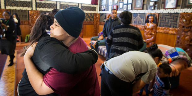 B and her family are farewelled at Te Puea Marae. Photo / Jason Oxenham