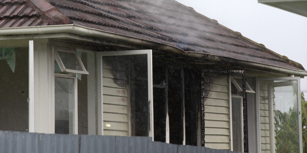 Fire crews attended the Bernard Street address just before 11am. Photo / Nick Reed