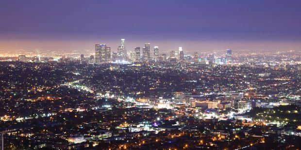 Downtown Los Angeles at night. Photo / Supplied