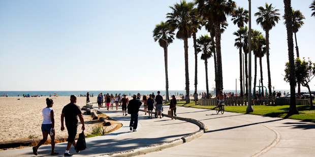 The boardwalk at Venice Beach in Los Angeles. Photo / Babiche Martens