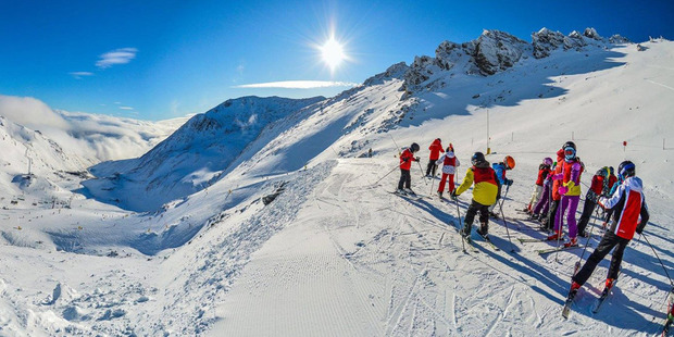 The Remarkables Ski Field's learners terrain is fully open and 80% of intermediate and advanced terrain open. Photo / Supplied
