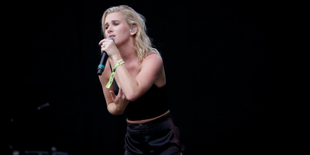 Georgia Nott of lead vocalist of Broods performs at the inaugural Auckland City Limits music festival at Western Springs. Photo / Chris Loufte