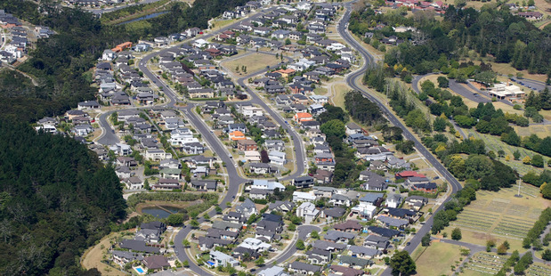 An aerial view of Rosedale. Auckland Transport is looking into a new bus station and a park and ride facility in the area. Photo: Chris Gorman