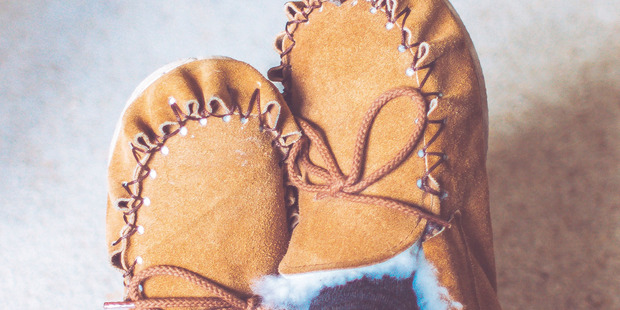 Dave Baxter revealed his winter-time love with a sheepskin-slippered selfie.