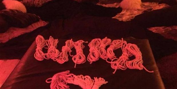 Jasmine ventured into NSFW for a rope bondage night. She was allowed to take just this one photo. Photo: News.com.au