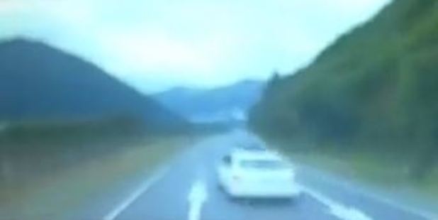 The moment a tourist driver came within close to a head-on crash. Photo / Supplied