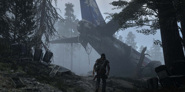 Screenshot from the PS4 zombie game Days Gone.