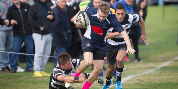 Tauranga Boys' College winger Steven Masters scored two tries in the win over New Plymouth Boys' High School on Saturday. Photo / Andrew Warner