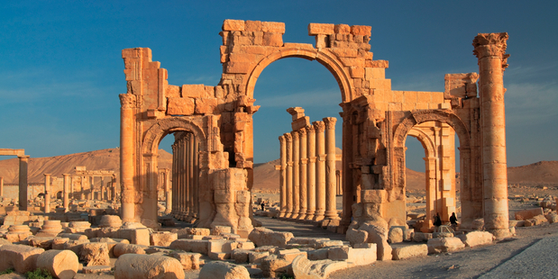 The Arc de Triomph monument, a UNESCO World Heritage Site, was destroyed by IS jihadists in October 2015. Photo / iStock