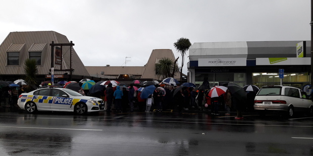 Protesters in Taupo. Photo / Supplied