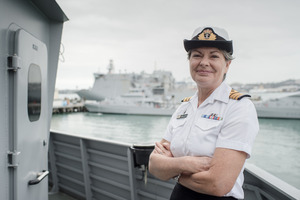 Captain Corina Bruce at Devonport Naval Base. Photograph by Ted Baghurst.