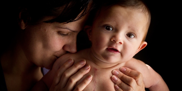LOVE: Natalie Harrison holding her baby boy Lyndon Mclean. PHOTO/STEPHEN PARKER
