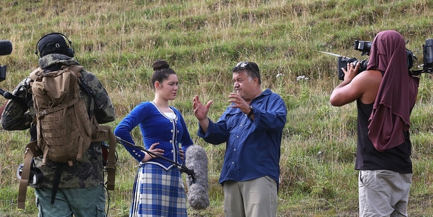ON THE ROAD: Te Araroa Trail's host Pio Terei filming at the Turakina Highland Games. PHOTO/BEVAN CONLEY