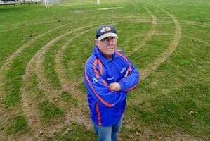 Tikipunga AFC premier coach Bill Gibson said vandals who damaged his club's main field had "knackered" things for the club.