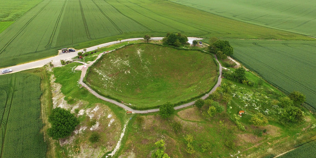 The World War I Lochnager Crater in La Boisselle, France. The crater was created by a mine which was blown under a field during the opening day of the Battle of the Somme. Photo / AP