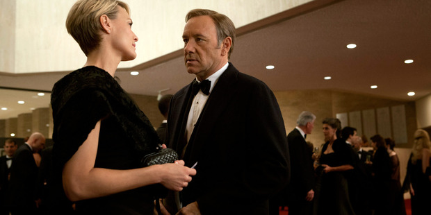 The modern Lord and Lady Macbeth: Kevin Spacey and Robin Wright as husband and wife schemers Francis and Claire Underwood in the television series House of Cards. Photo / Netflix