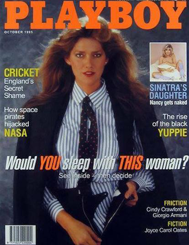 Cossey on the cover of Playboy, 1991. Photo / playboy