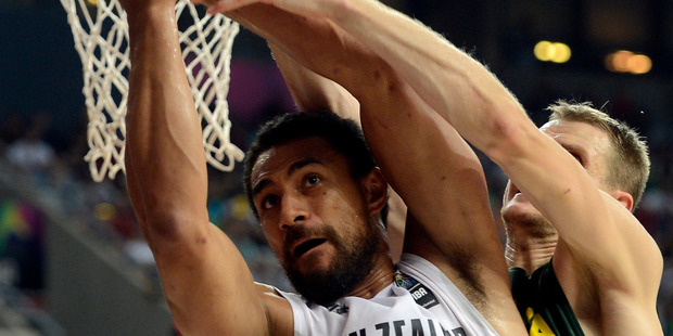 Mika Vukona in action for the Tall Blacks against Lithuania. Photo / Getty Images