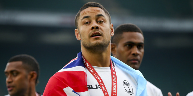 Jarryd Hayne of Fiji looks on during day two of the HSBC London Sevens at Twickenham Stadium. Photo / Getty