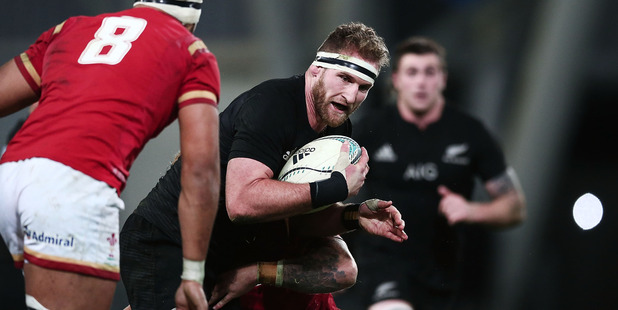 Kieran Read on the charge during the match against Wales at Forsyth Barr Stadium. Photo / Getty Images
