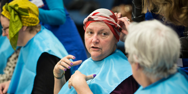 Cancer patient Dianne Clifton during her session with 'Look Good Feel Better' at the Manukau Super Clinic. Photo / Greg Bowker