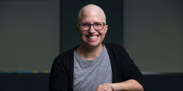 34 year old Cancer Patient Rhonda McMurtrie is all smiles after her session with 'Look Good Feel Better' at the Manukau Super Clinic. Photo / Greg Bowker