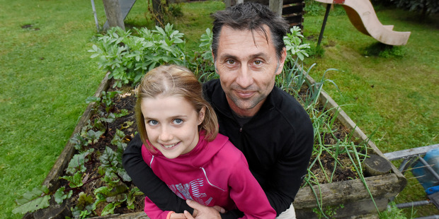 Growing Waiariki, Bay of Plenty horticulture tutor Steve Webb is nurturing his 9 year old daughter Ella's green thumb. Photo/George Novak